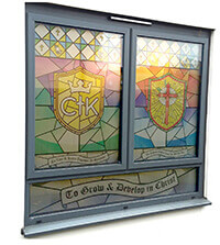 stained glass graphic design