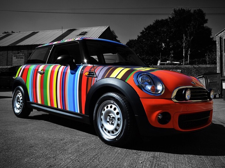 Colorful vehicle wrap