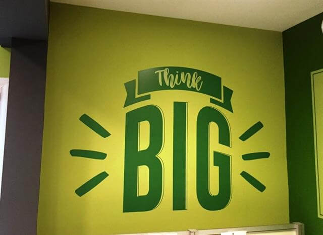 think big green signage