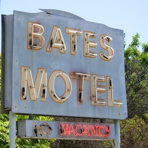 bates motel marquee sign