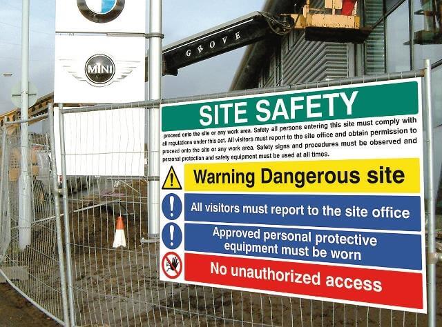 site safety signage