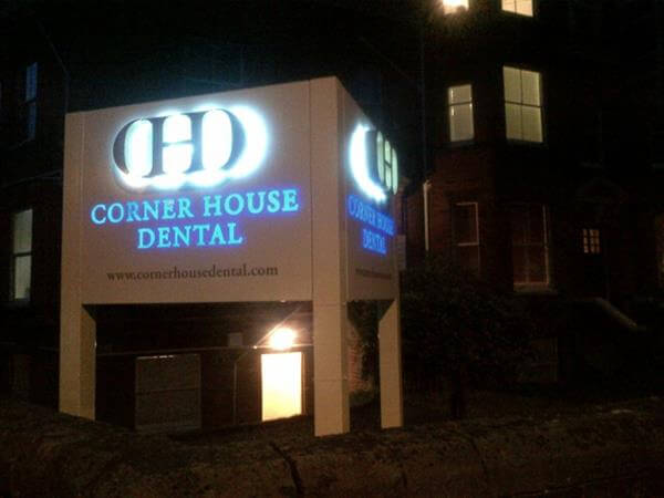 Corner House dental LED signage