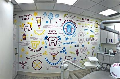 dental office wall lettering and graphics