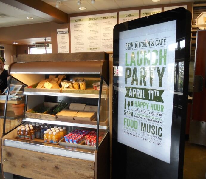 Digital signage for cafe