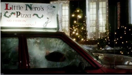 home alone little nero's pizza signage