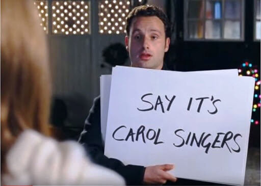 love actually signage on movie