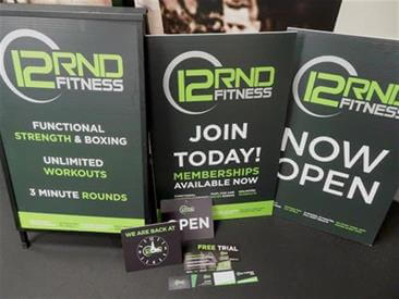 pop up event 12RND fitness pop up banners