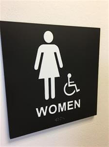 regulatory restroom sign