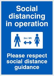 Social distancing sign