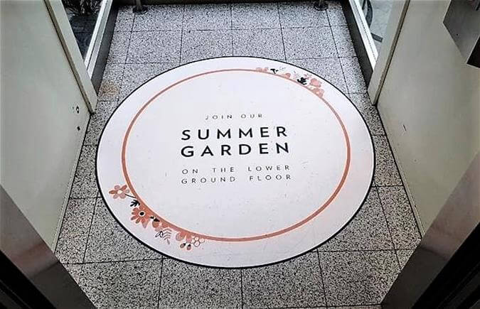 Summer Garden floor graphic