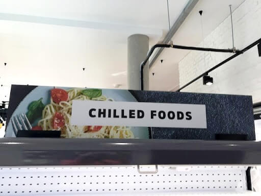 union shop chilled food signage
