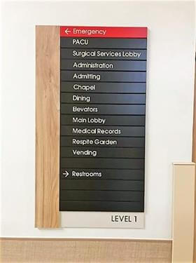 wayfinding interior sign