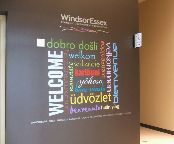 Welcome wall graphics
