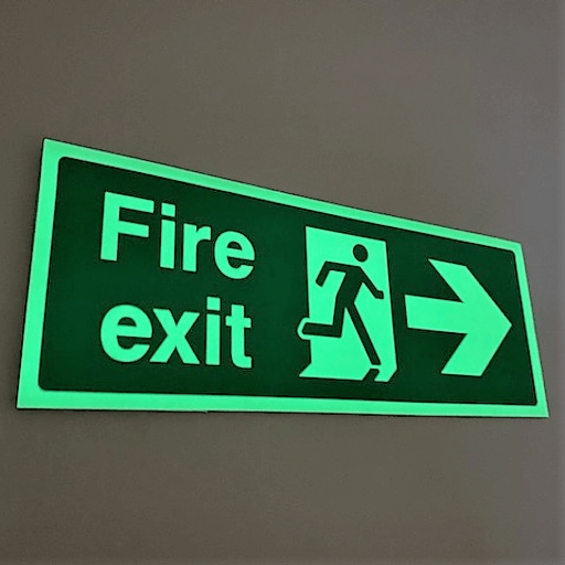 Building Fire Exit Directional Signage