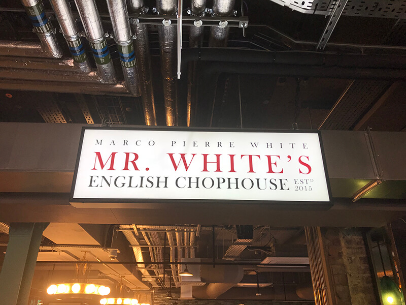 Mr. White's sign