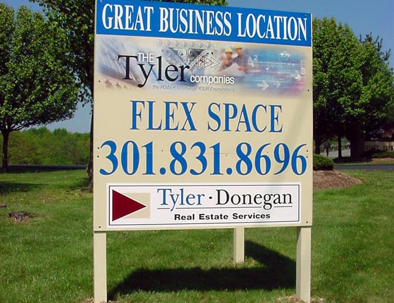 The Tyler Companies Real Estate signage