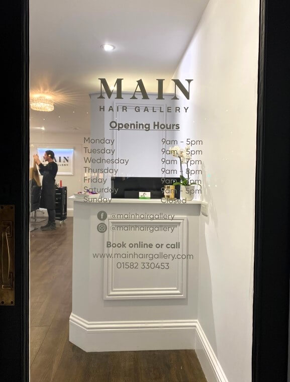 Opening Hours Vinyl Letters
