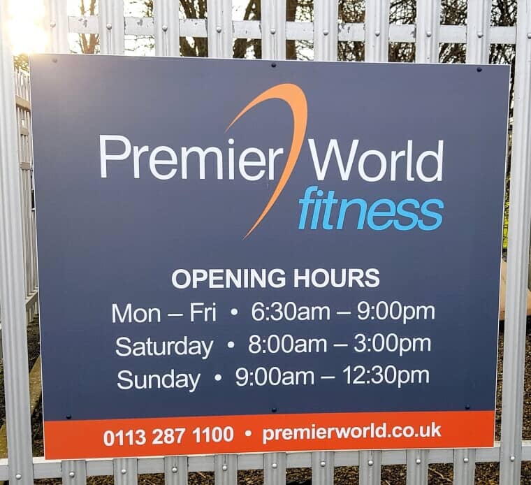 Opening Hours Fence Signage