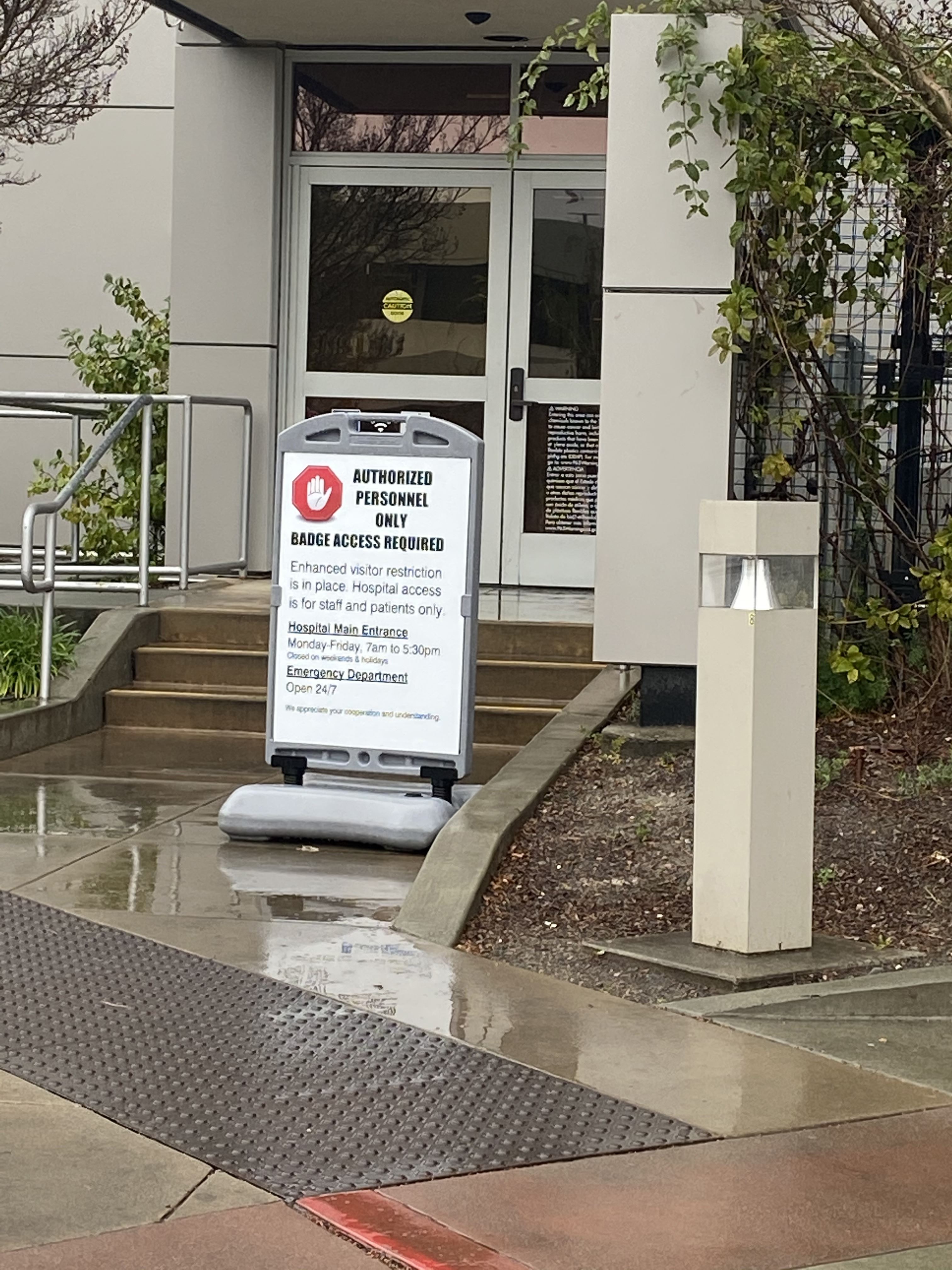 A-Frame Sidewalk Authorized Access