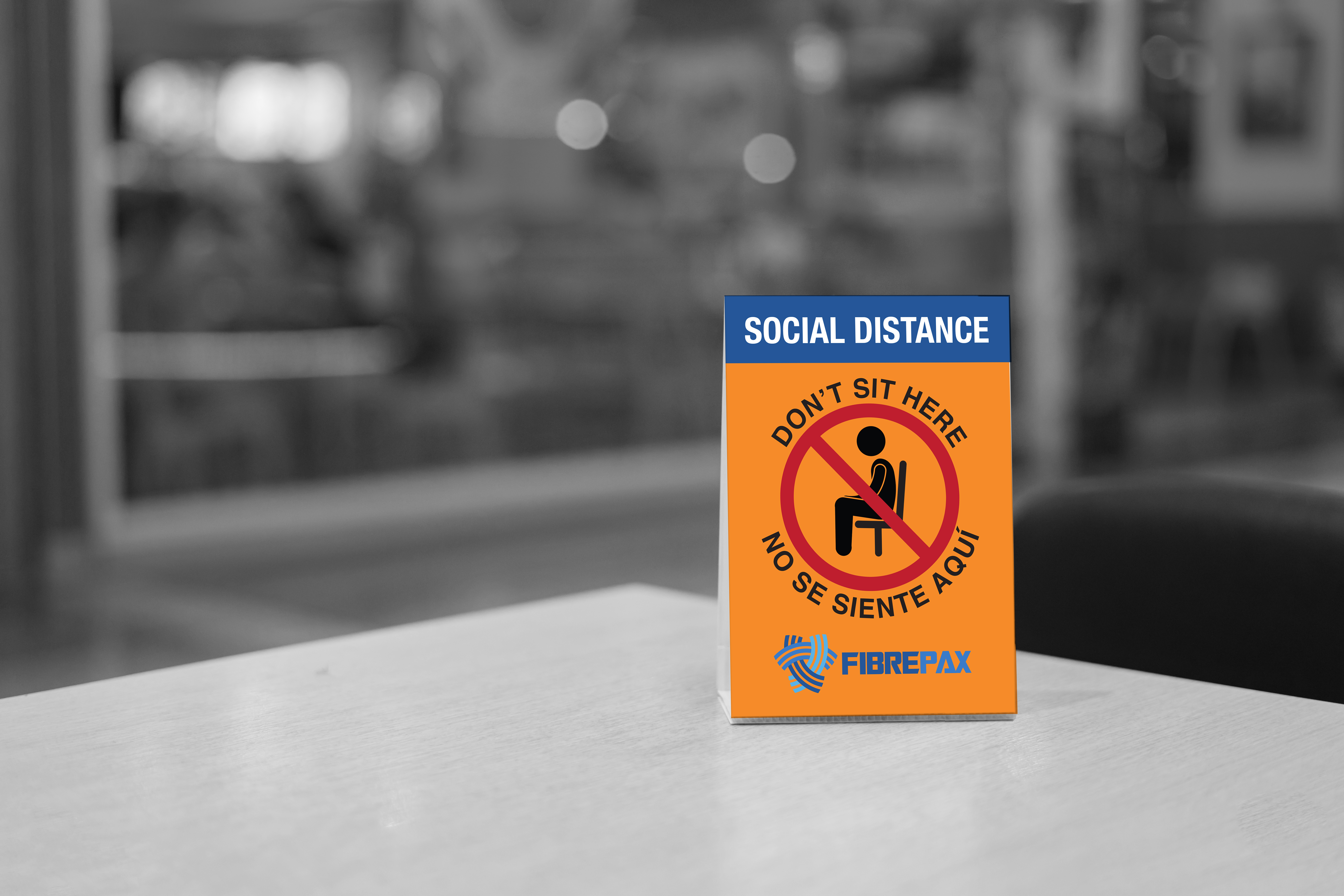 Don't Sit Here Table Top Signage