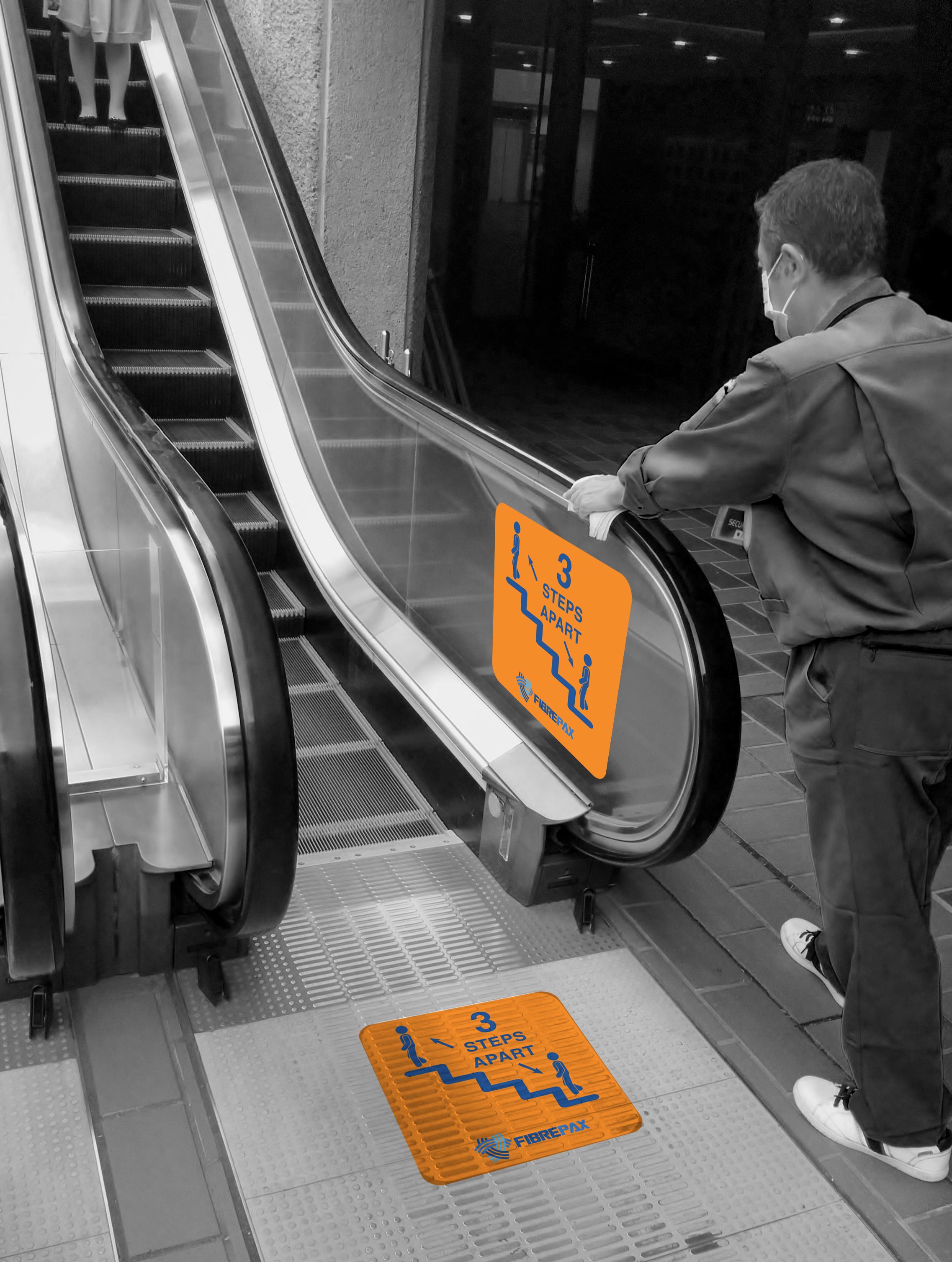 Escallator Social Distancing Signage
