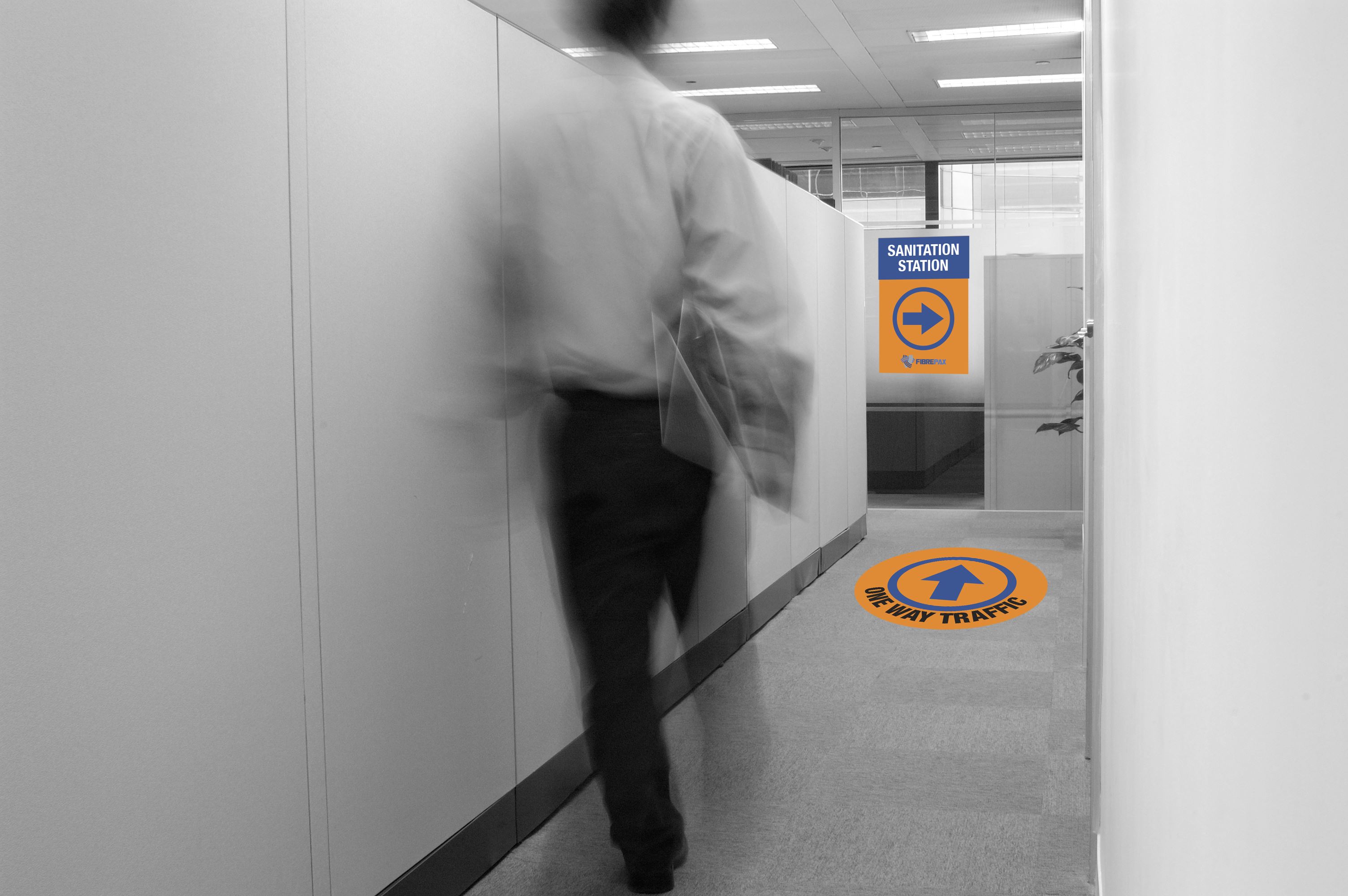 One Way Traffic Floor and Wall Decals