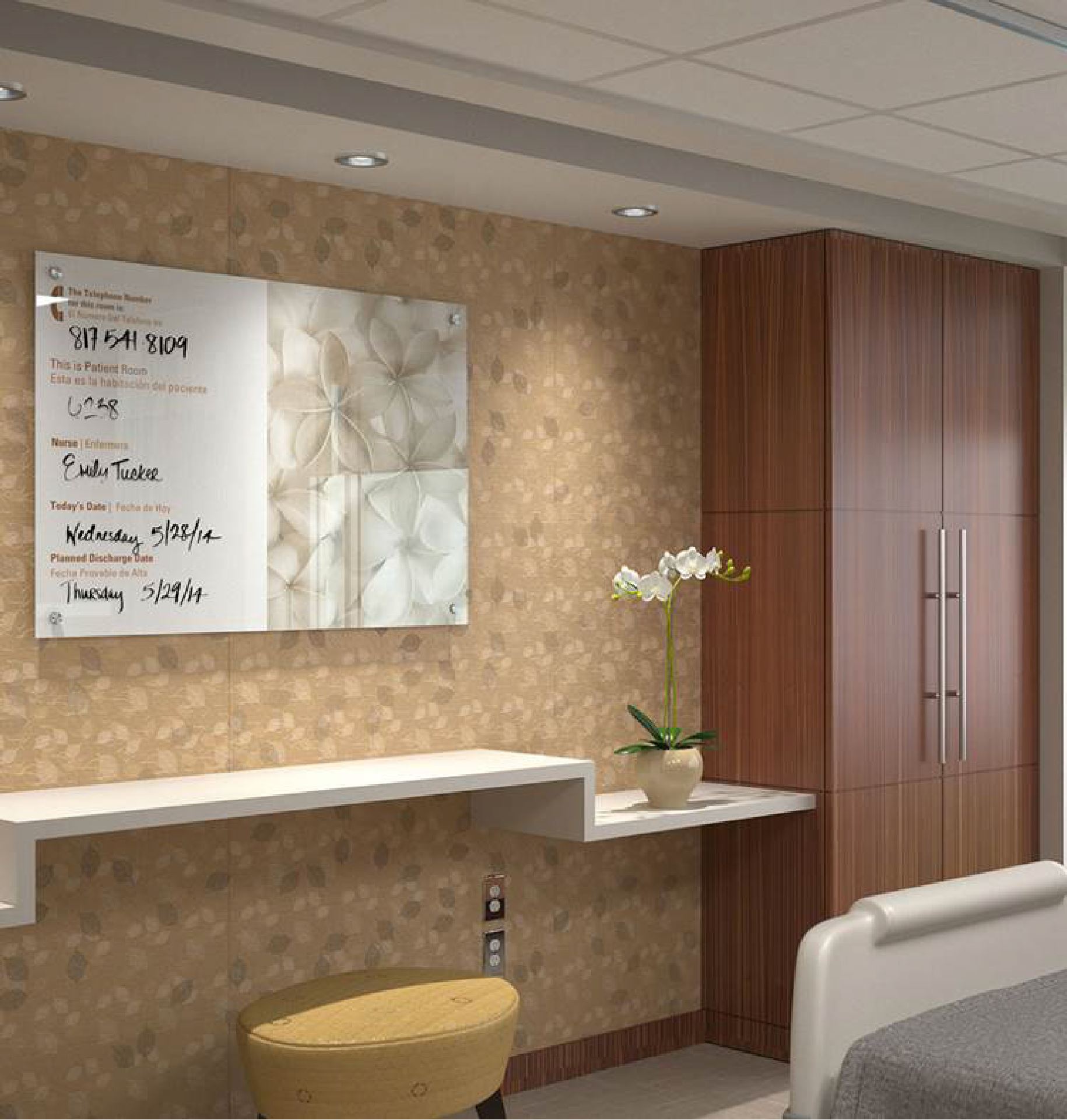 Patient Room Glass Whiteboards