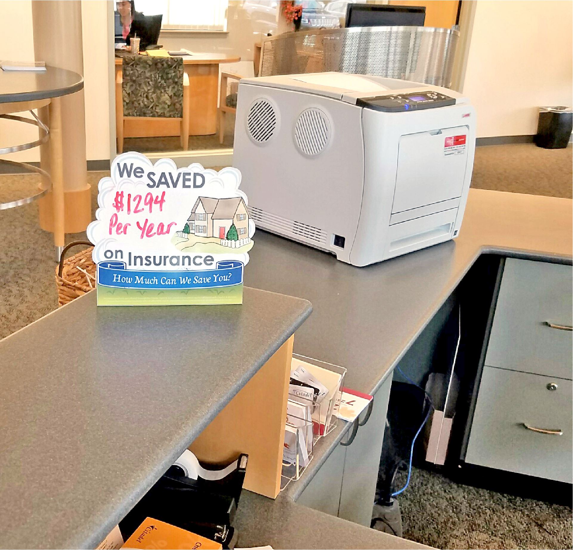 Custom Countertop Sign