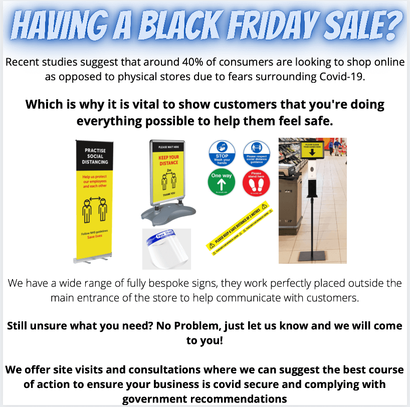 black friday sale signage