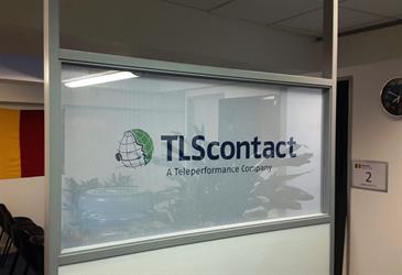TLS Contact glass signage