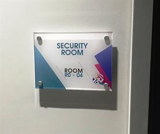 Security room sign