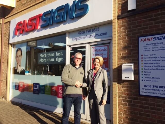 Fastsign Global CEO was in Fastsign Kingston thames