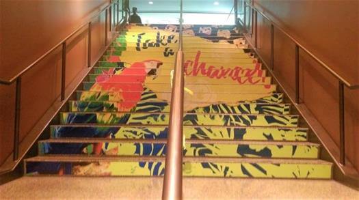 custom graphics on stairs