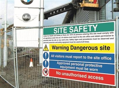 construction safety regulatory sign