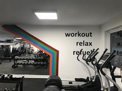 Workout gym wall lettering