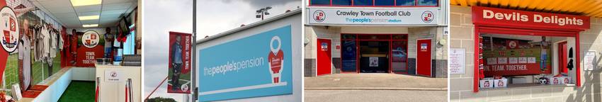 Crawley Football Team custom banners and signs