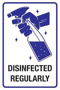 Disinfect sign