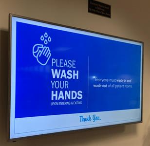 Wash your hands digital sign