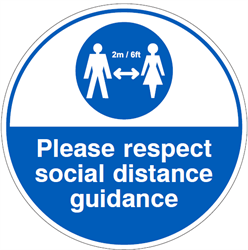 Social disyance guidance sign