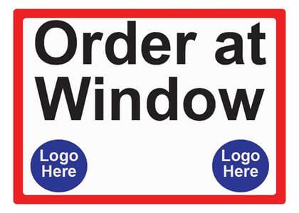 order at window sign