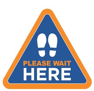 Please wait here sign