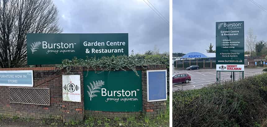 Burston Garden Centre | Custom Signs