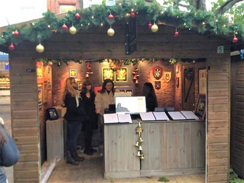 women enjoying st nicholas fair