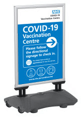 covid vaccination outdoor poster stand